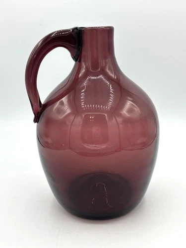 VTG BLENKO #417 AMETHYST MOONSHINE JUG HANDBLOWN GLASS