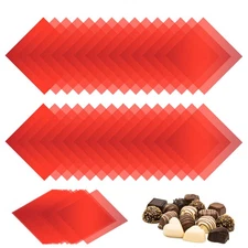 150 Pcs Candy Wrappers, 4 x 4 Inch Chocolate Wrap Paper for Lollipop, Red