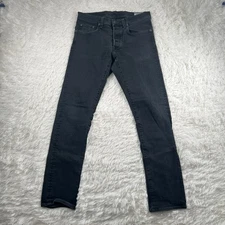 G Star Raw Jeans Mens 32x32 (Fits 30x28) 3301 Slim Straight Dark Blue Wash Denim