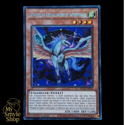 YuGiOh - Entwickeltes Kristallungeheuer Saphirpegasus - PSCR 1. Aufl. DE & NM