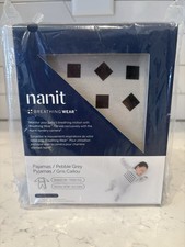 Nanit baby breathing wear pajamas pebble grey size newborn - NEW