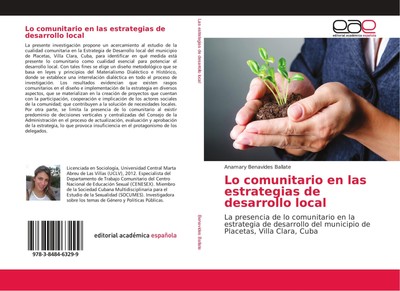 Lo comunitario en las estrategias de desarrollo local Anamary Benavides Ballate
