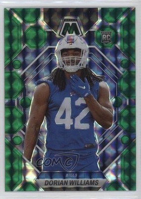 2023 Panini Mosaic Rookies Green Prizm Dorian Williams #317 Rookie RC 2l4