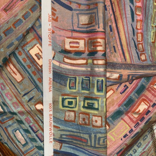 Jab - Stoffe Cotton Fabric Dessin Arena Abstract Green Metallic Copper .75Y B4 - Picture 7 of 7