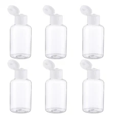 6 Pcs Travel Plastic Squeeze Bottles Leak Proof Refillable Cosmetic Containers