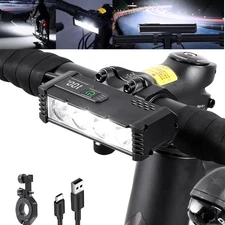 Rechargeable Super Bright LED Bike Light USB Bicycle Front Headlight Waterproof