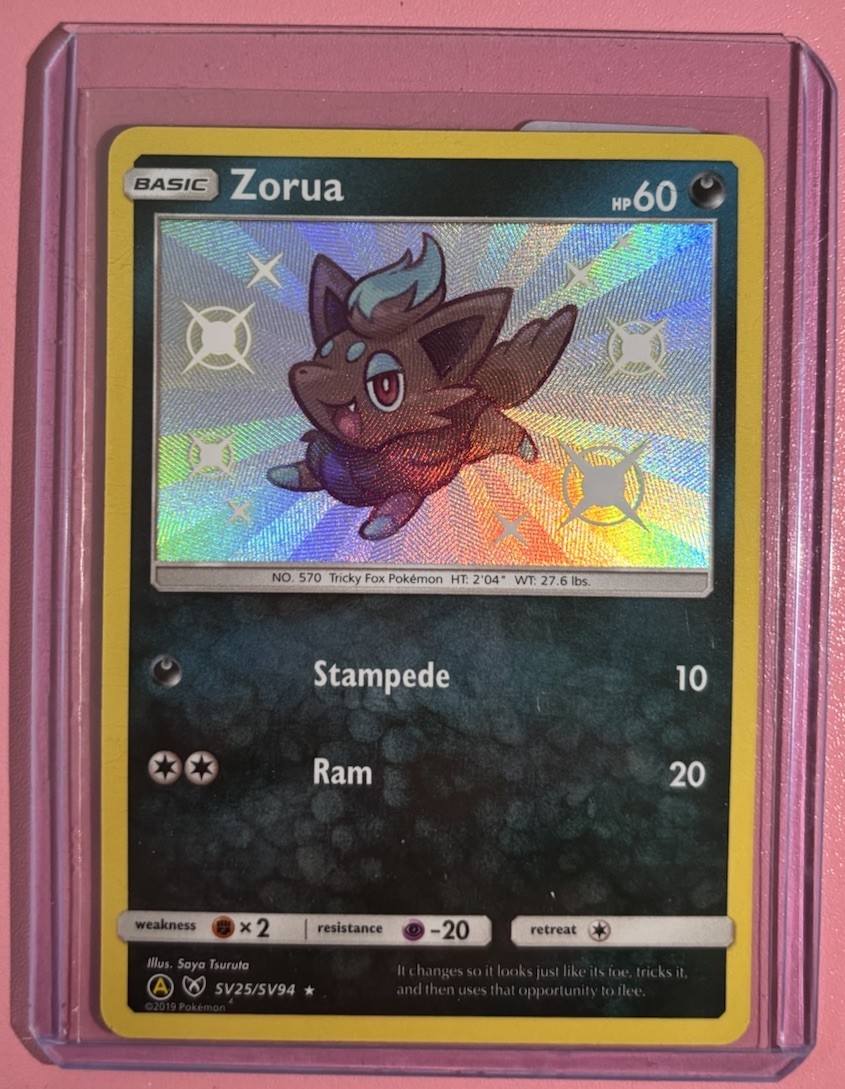 Pokémon Zorua SV25/SV94 Shiny Holo Rare Hidden Fates: Shiny Vault NM - A