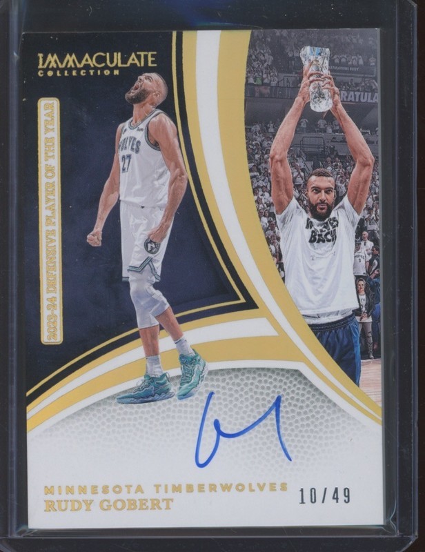 2024-25 Panini Immaculate Basketball Rudy Gobert #AW-RUD Defensive POY Auto /49