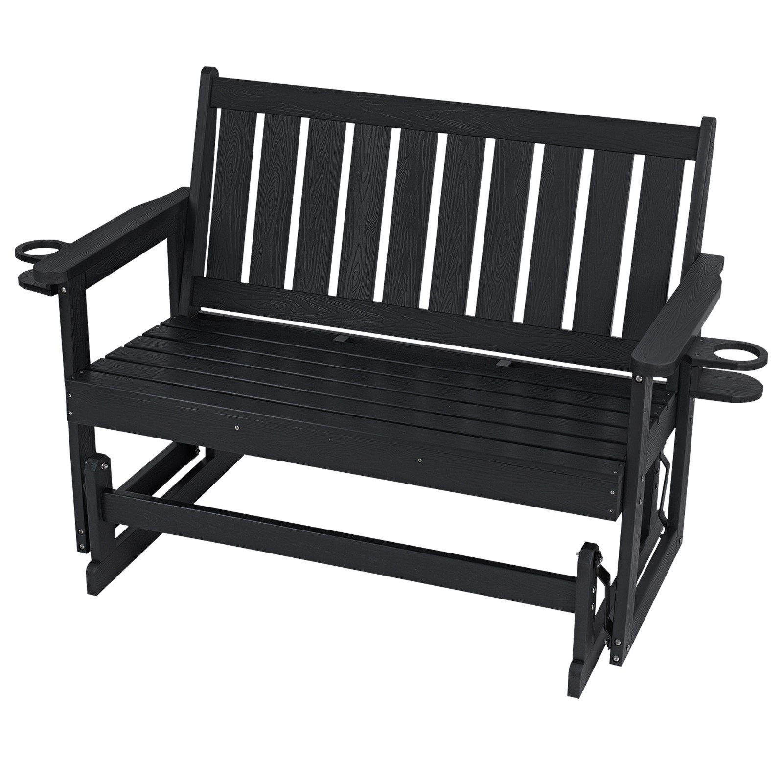 Poly Lumber Patio Glider, HIPS Material Weather-Resistant Swing Bench