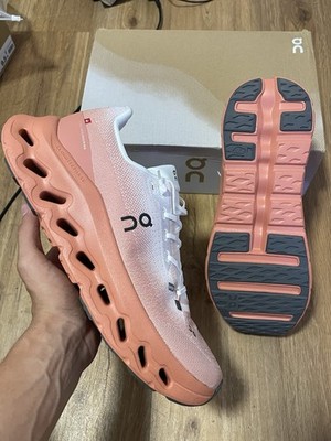 On Cloudsurfer On Cloud Sneaker rosa/weiß EU 44 Low Top Mesh Schnürung neu