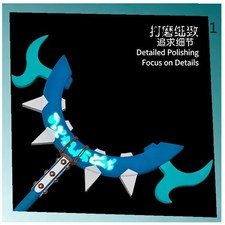 GACHIAKUTA Zanka Nijiku Cosplay Prop LED Light Up Fork Staff Weapon Party Gift