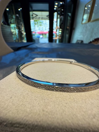 Massiver Armreif 950er Platin mit 1,45 Karat hochfeinen Brillanten - Bild 2 von 14