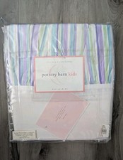 Pottery Barn Kids Bed Skirt Twin Blue Green Purple NEW