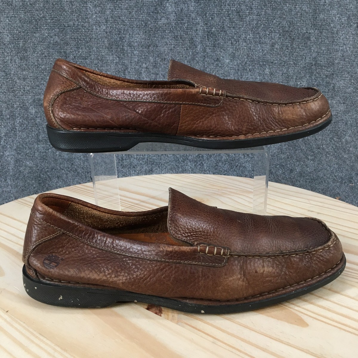 Timberland Smart Comfort Men\'s Brown Leather Driving Loafers Size 13 New Mens Timberland Smart Comfort System Brown Leather Upper  main image 3