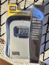 Lock Smyth Key Safe Combination Lock Box Metal 4 Digit Weather Resistant Grey