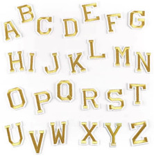Embroidered Iron-On Letter Number Patches A-Z Alphabet Fashion Applique