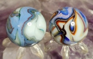 .73" +/- JABO MARBLES LOT (JOKER FINALE) GLASS COLLECTOR TOYS NM