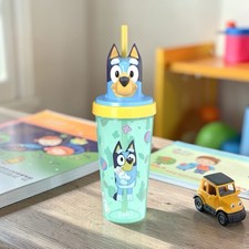 Zak Design 18oz Bluey Super Sipper Sculpted Character Tumbler