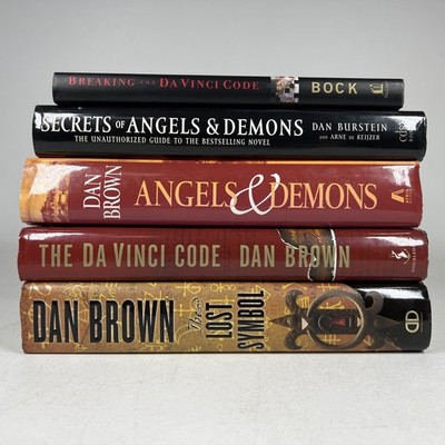 Dan Brown Lot of 3 Da Vinci Code Angels Demons Lost Symbol + BONUS Two Books