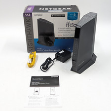 NETGEAR Nighthawk AX6 WiFi Cable Modem Router AX2700 4 Port CAX30-200NAS Black