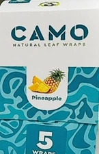 CAMO Natural Leaf Wraps Goji Berry Non GMO Vegan 125 Wraps 5 Pack