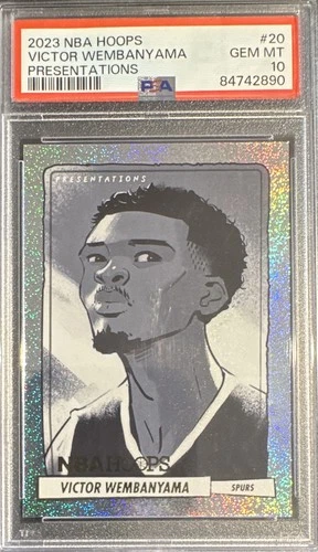 🔥Rookie Panini 2023-24 NBA Hoops PRESENTATIONS Victor Wembanyama RC PSA 10🔥