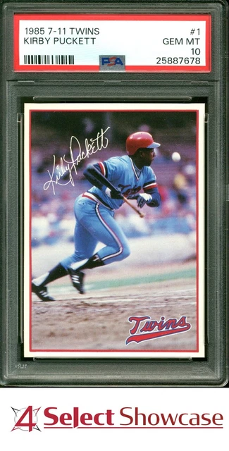1985 7-11 Twins #1 Kirby Puckett RC Twins Hof PSA 10