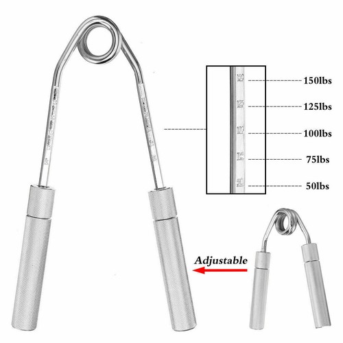 Hand Grip Strength Power Trainer Gripper Strengthener Adjustable Gym Exerciser - Foto 2 di 6