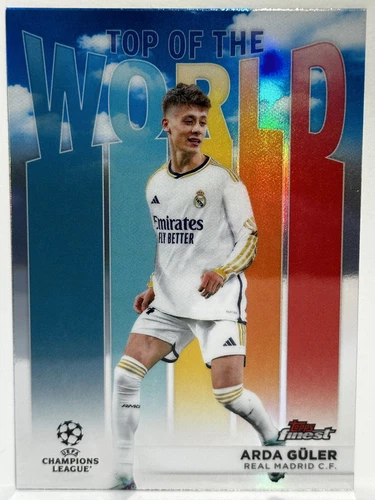 ARDA GULER Topps 2023-24 FINEST UEFA ** TOP OF THE WORLD *** REAL 