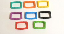 8 x Large Square Loop Key caps for Mortice & Yale Keys Multi or Single Colours
