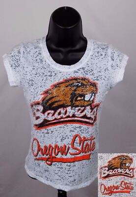 Oregon State Beavers Shirt Girls XL (14 - 16) White Logo Shirt New ST66