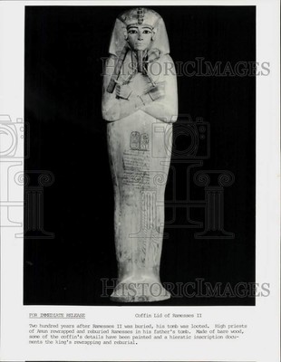 Press Photo Coffin lid of Ramses II tomb. - sra24925