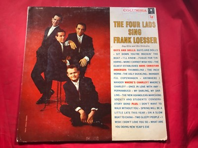 Y-6 THE FOUR LADS Sing Frank Loesser ........ CL 1045 - RECORD - QUARTET / POP