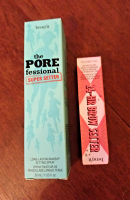 Set BENEFIT the Pore Super Setter 30ml Spray & BENEFIT 24-Hr Brow Setter 2ml