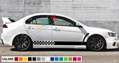 LIPPE Streifen Kit für Mitsubishi Lancer Evolution Evo 10 X SPOILER WING Stoßstange 2011