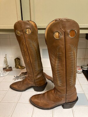 Vintage Tony Lama 18” Buckaroo Cowboy Boots 8D Punchy USA | eBay display picture 1
