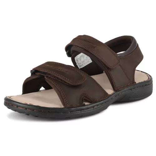 Herren Sandalen Leder Wandern Outdoor bequem Trekking Sommer Freizeitsch Fußbett