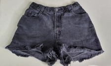 Vintage Gitano Denim Jean Shorts Cut Off Mom Style Sz 10 Or 27 Charcoal gray 90s