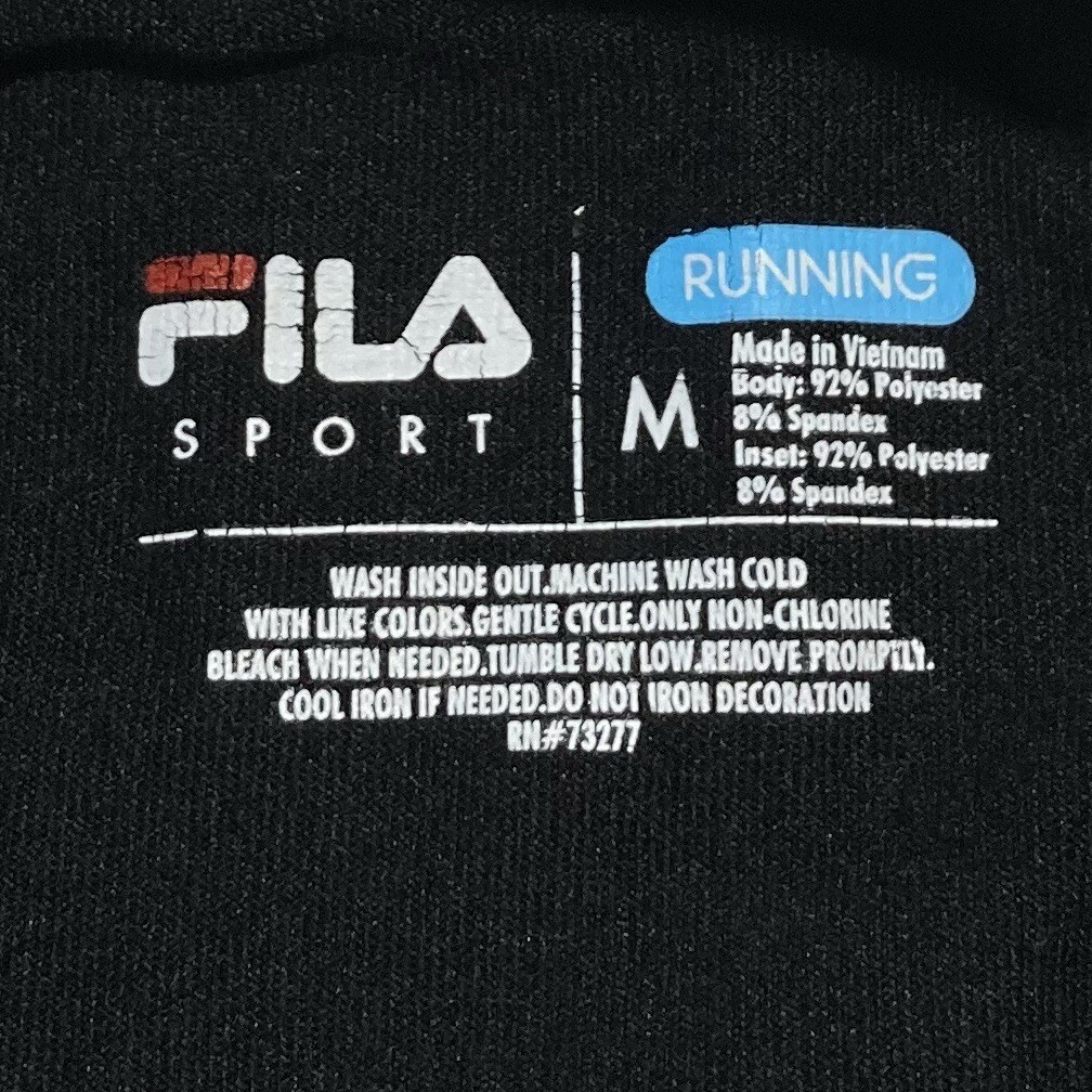 Pullover FILA Sport Athletic Running nero manica lunga 1 4 cerniera donna M