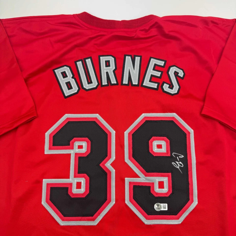 Autographed/Signed Corbin Burnes Arizona Red Baseball Jersey Beckett BAS COA - Image 2 of 4