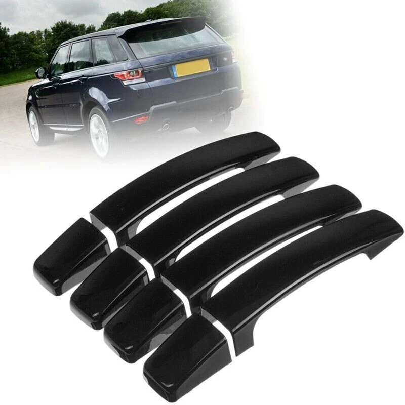 For 2005-09 Land Rover LR2 LR3 Glossy Black Car Exterior Door Handle Cover Trim Foto 2 de 4