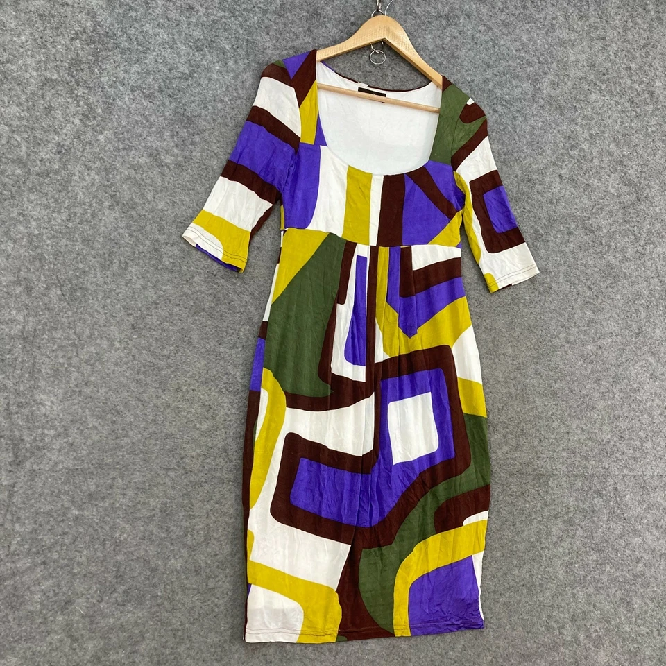 Vestido para mujer George talla 10 multicolor manga corta hasta la rodilla ceñido al cuerpo 25732 Foto 2 de 4