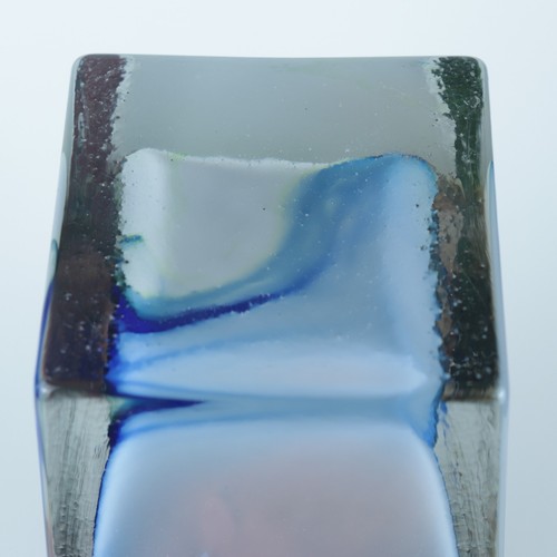 Glass Europe Vase – Handmade Polish Art Glass – 14" – Swirled Modern Colors - Picture 10 of 12