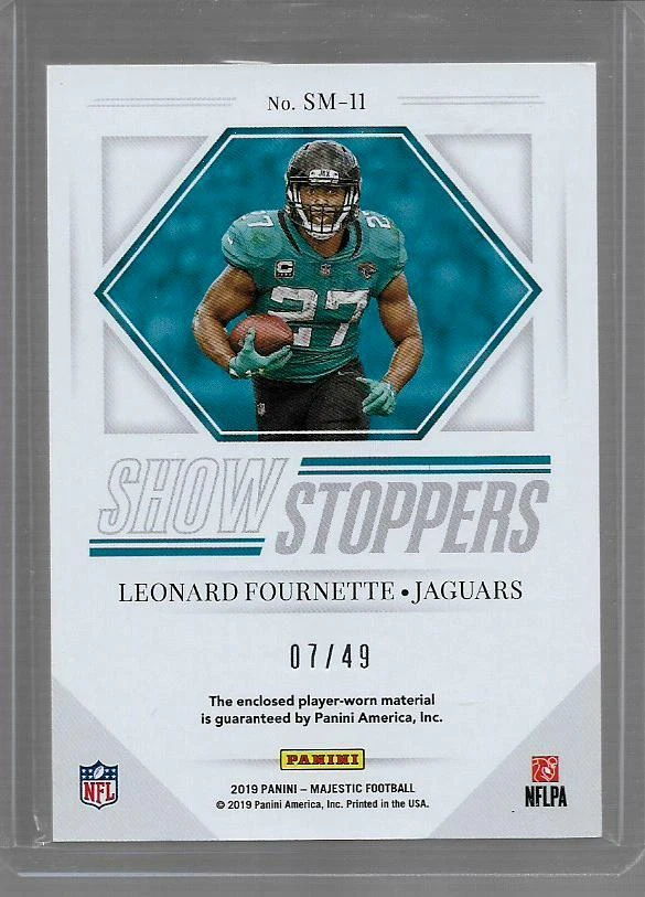 2019 Panini Majestic Leonard Fournette Jersey #7/49 - Image 2 of 2
