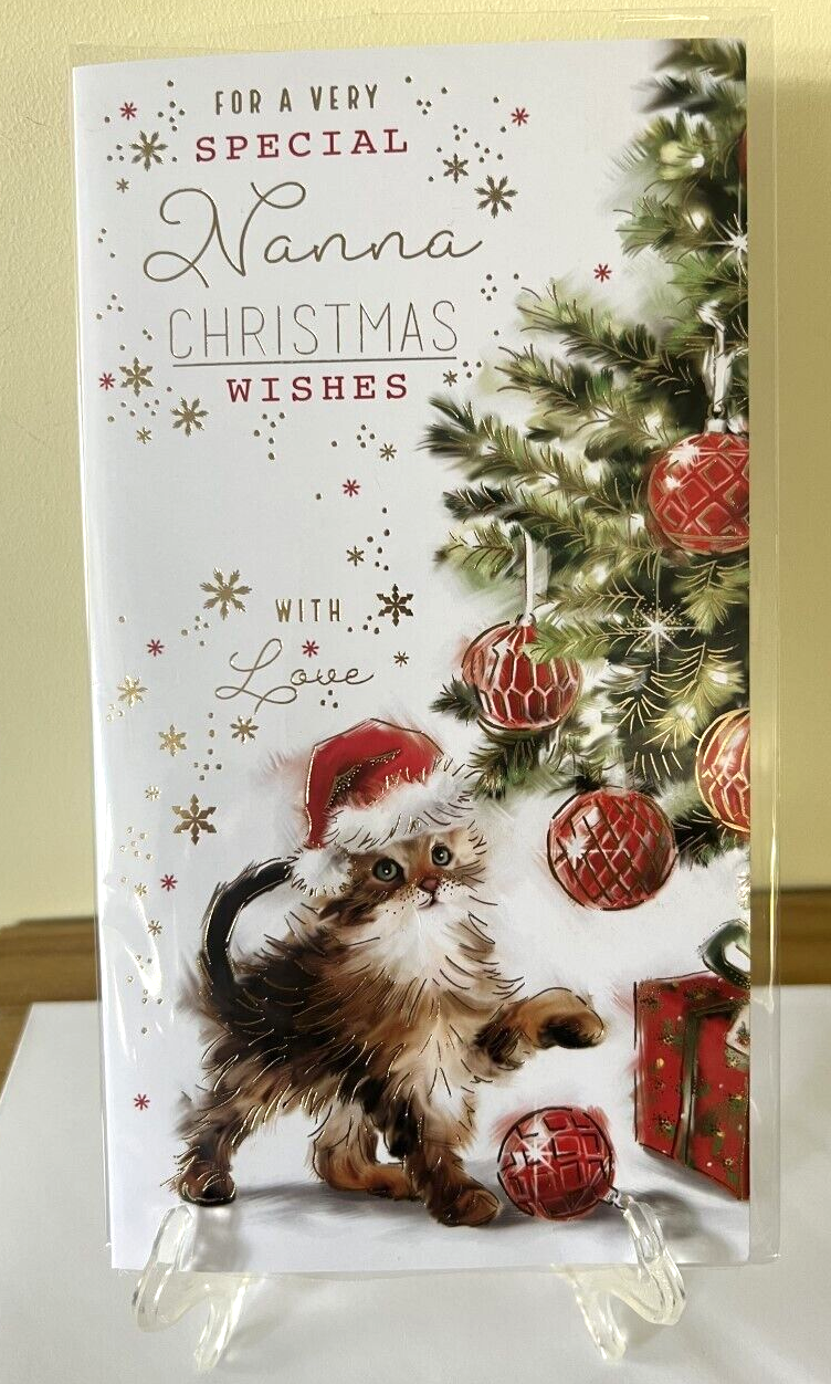 Christmas Card Nanna Female Foil Finish Xmas