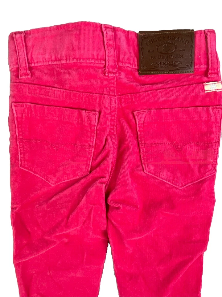 Новый с Ярлыками LUCK BRAND девочек розовый вельветовые брюки размер 3T ZOE JEGGING регулируемая талия - Изображение 4 из 4