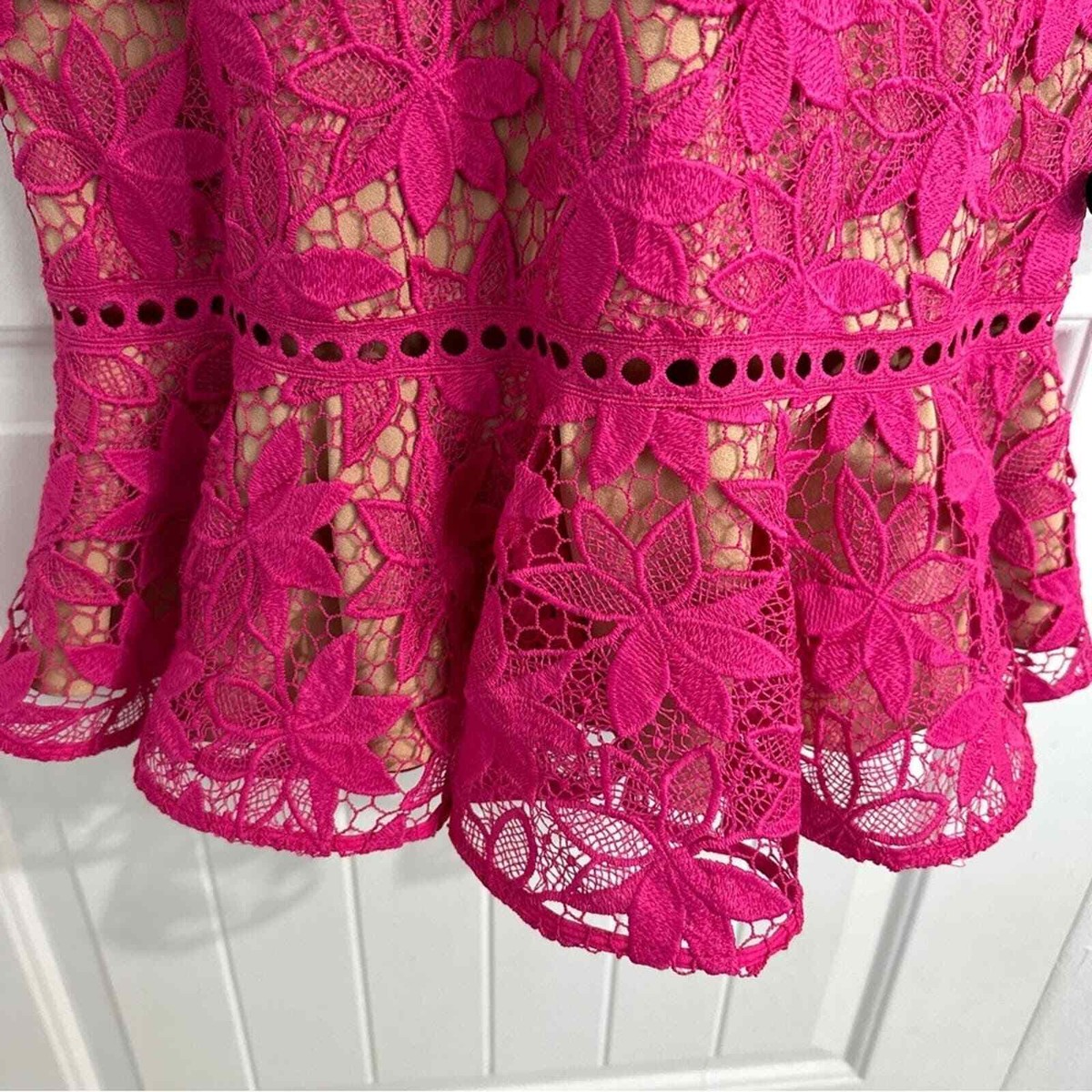 chinese dress ladies Adelyn Rae: Janice 3D Lace Mini Dress: Rose  The Squad Boutique