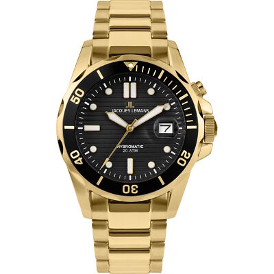 JACQUES LEMANS Herrenuhr Hybromatic 1-2170M 41 mm 20 ATM
