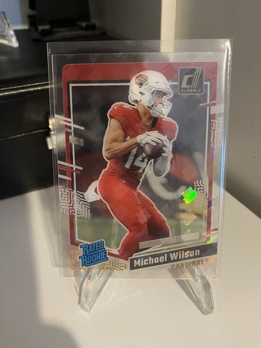 2023 Panini Clearly Donruss - Michael Wilson - Cardinals Rated Rookie Logo SSP - Bild 2 von 3