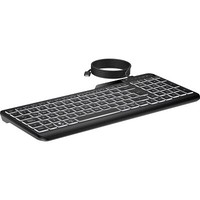 Hp 400 Backlit Wired Keyboard, Tastatur, Schwarz